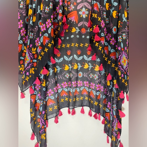NWT Natural Life  Nandita Tassel Floral Kimono One Size - Picture 6 of 13